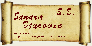 Sandra Đurović vizit kartica